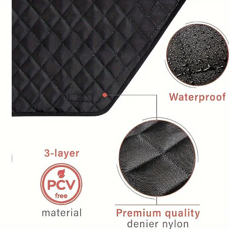 BarkMiles dog car door protector waterproof quilted material detail