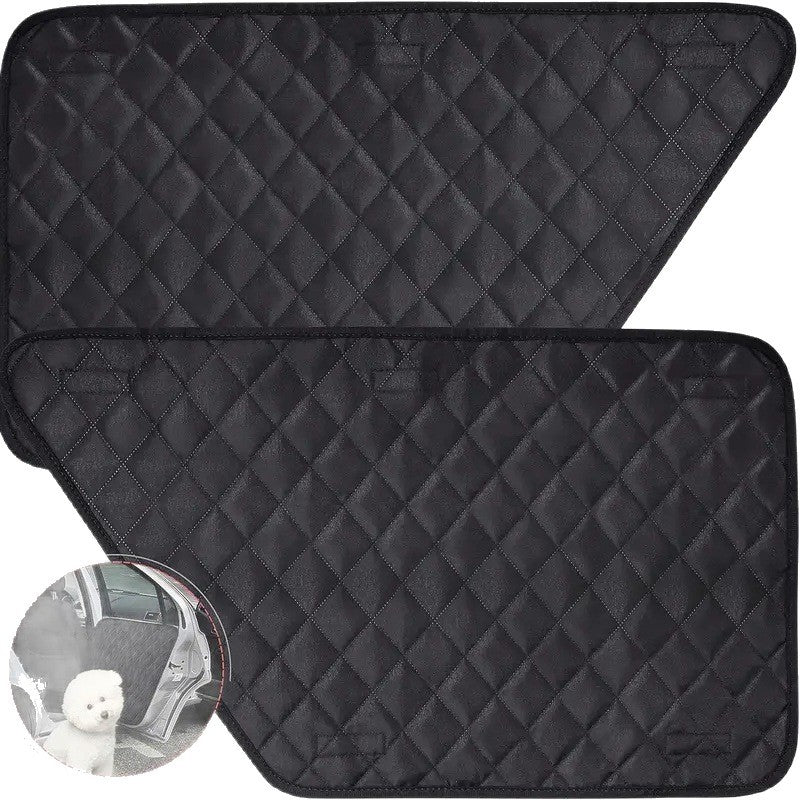 BarkMiles black quilted dog car door protectors two-pack product view